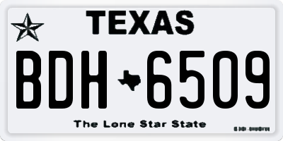 TX license plate BDH6509