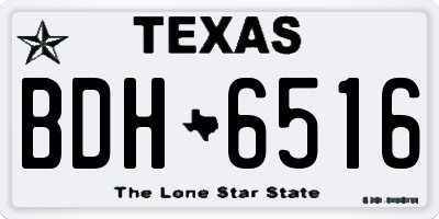 TX license plate BDH6516