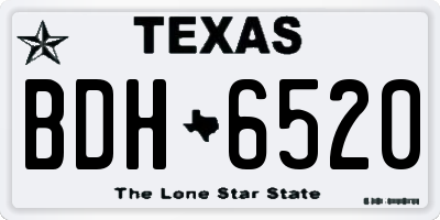 TX license plate BDH6520