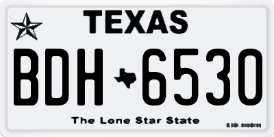 TX license plate BDH6530