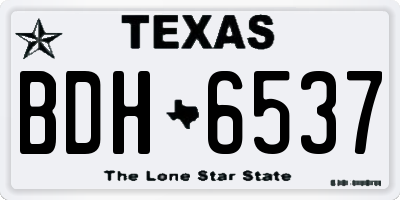 TX license plate BDH6537
