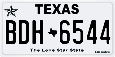 TX license plate BDH6544