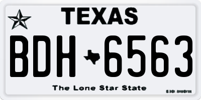 TX license plate BDH6563
