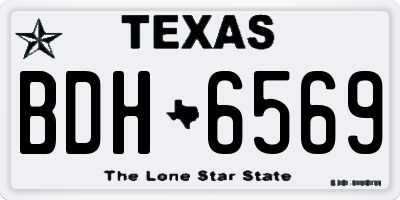 TX license plate BDH6569