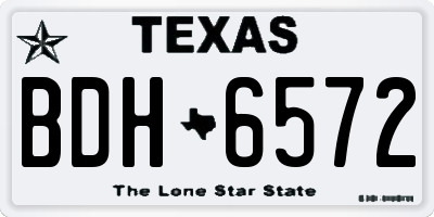 TX license plate BDH6572