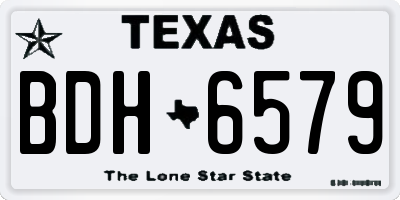 TX license plate BDH6579