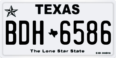 TX license plate BDH6586