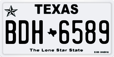 TX license plate BDH6589
