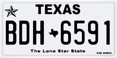 TX license plate BDH6591