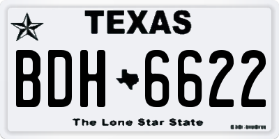 TX license plate BDH6622