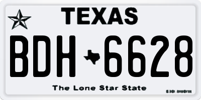 TX license plate BDH6628