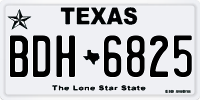 TX license plate BDH6825