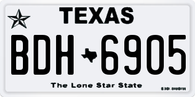 TX license plate BDH6905