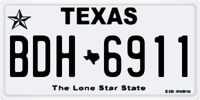 TX license plate BDH6911