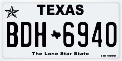 TX license plate BDH6940