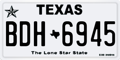 TX license plate BDH6945
