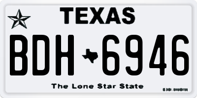 TX license plate BDH6946