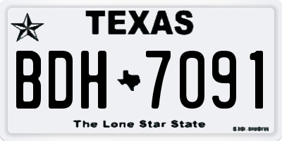 TX license plate BDH7091