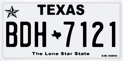 TX license plate BDH7121