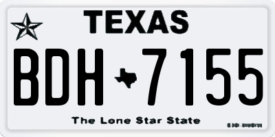 TX license plate BDH7155