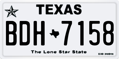 TX license plate BDH7158
