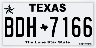 TX license plate BDH7166
