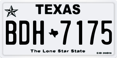 TX license plate BDH7175