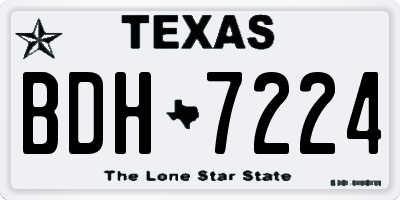 TX license plate BDH7224