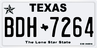 TX license plate BDH7264