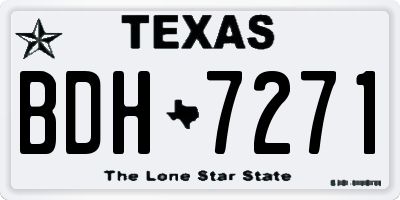 TX license plate BDH7271