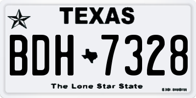 TX license plate BDH7328
