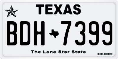 TX license plate BDH7399