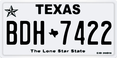 TX license plate BDH7422