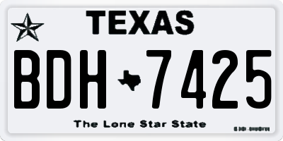 TX license plate BDH7425