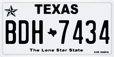 TX license plate BDH7434