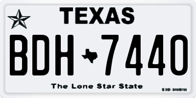 TX license plate BDH7440