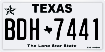 TX license plate BDH7441