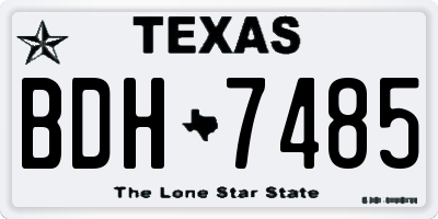 TX license plate BDH7485