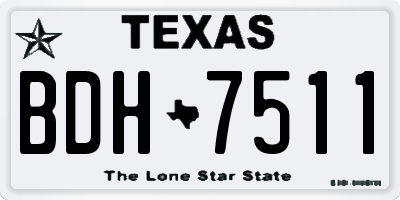 TX license plate BDH7511