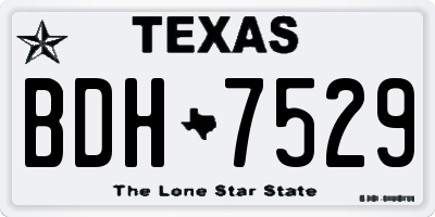 TX license plate BDH7529
