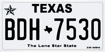 TX license plate BDH7530