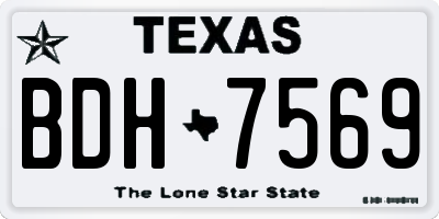 TX license plate BDH7569