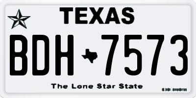 TX license plate BDH7573