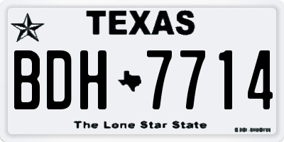 TX license plate BDH7714