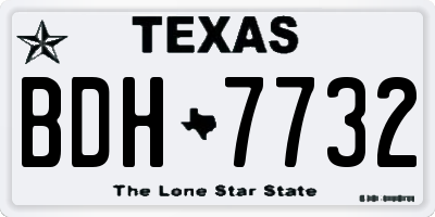 TX license plate BDH7732