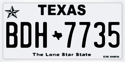 TX license plate BDH7735