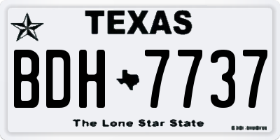TX license plate BDH7737