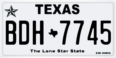 TX license plate BDH7745
