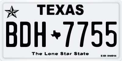 TX license plate BDH7755