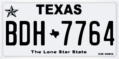 TX license plate BDH7764